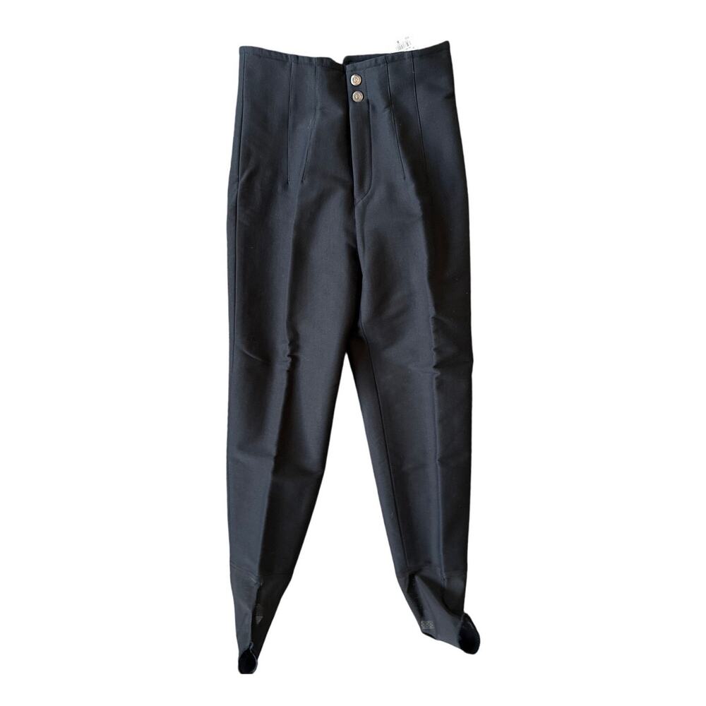 Bogner Women's Black Stirrup Ski Pants Size 8 Waist 28 Vintage 90s New with Tags